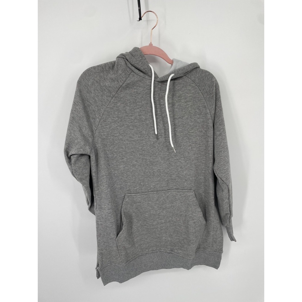 The Warmy Hoodie Women's Medium Heather Gray Fleece Lined Raglan Sleeve NWOT